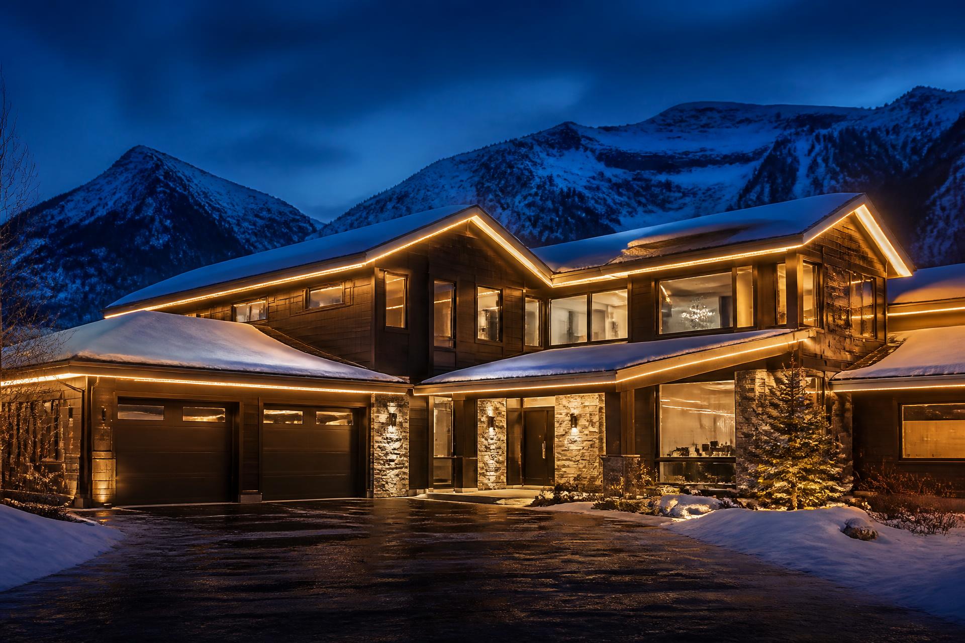 Home with permanent lighting